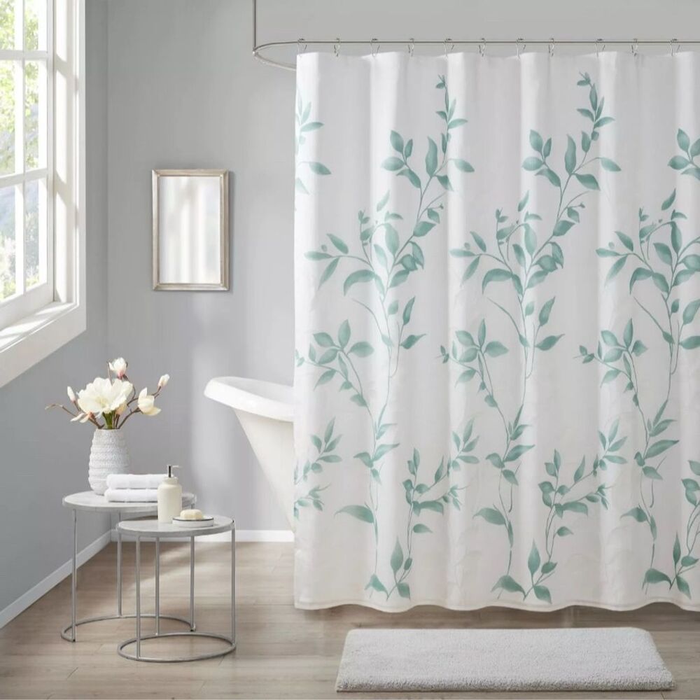 Madison Park Cecily Botanical Shower Curtain 72x72 Multicolor Modern